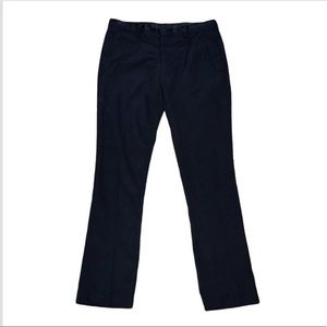WD.NY Black 32W 32L black ribbon stripe higher rise straight leg‎ pants